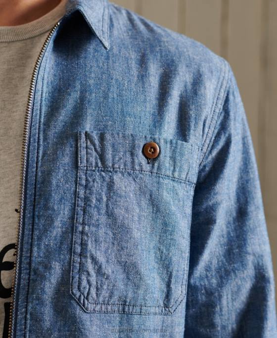 Superdry supracămașă shorebreak îmbrăcăminte albastru bărbați JX0Z4786