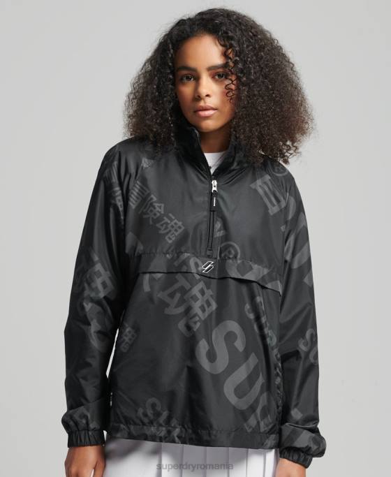 Superdry suprasarcina grafică esențială a codului îmbrăcăminte negru femei JX0Z5602