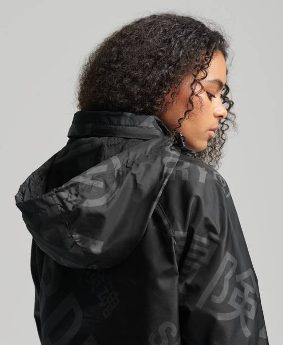 Superdry suprasarcina grafică esențială a codului îmbrăcăminte negru femei JX0Z5602