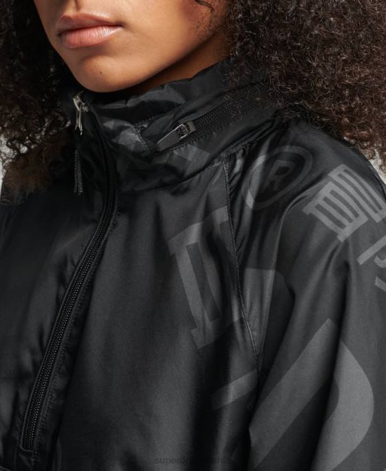 Superdry suprasarcina grafică esențială a codului îmbrăcăminte negru femei JX0Z5602