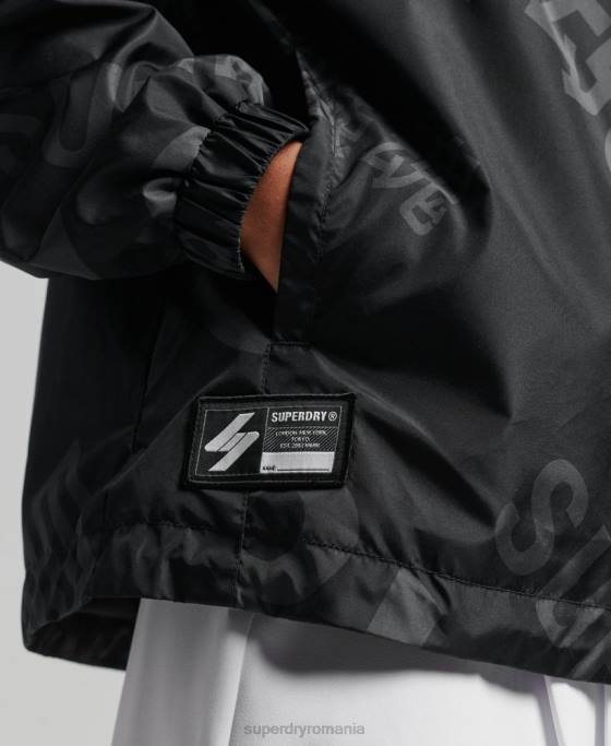 Superdry suprasarcina grafică esențială a codului îmbrăcăminte negru femei JX0Z5602