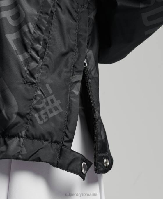 Superdry suprasarcina grafică esențială a codului îmbrăcăminte negru femei JX0Z5602