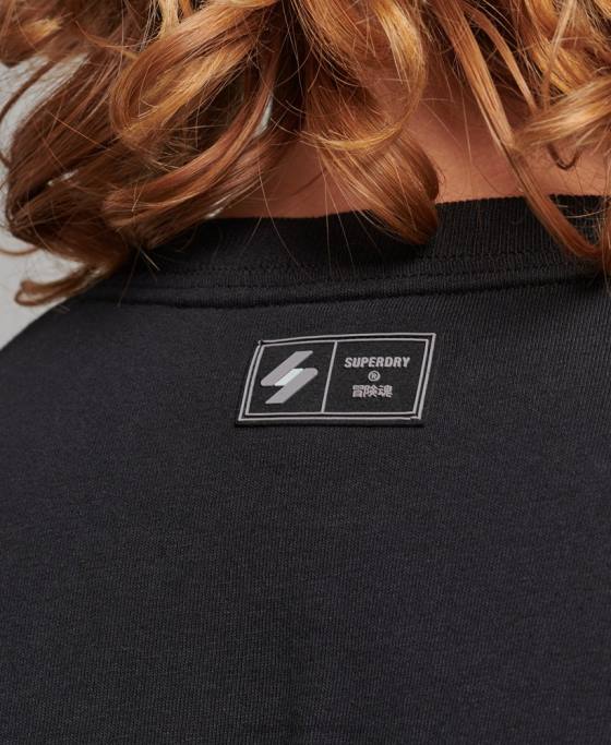 Superdry surplus de tricou lejer îmbrăcăminte negru bărbați JX0Z4927