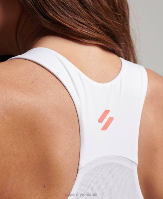 Superdry sutien activ de bază îmbrăcăminte alb femei JX0Z4176