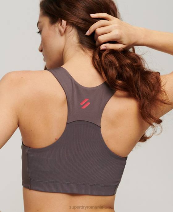 Superdry sutien activ de bază îmbrăcăminte gri femei JX0Z2996