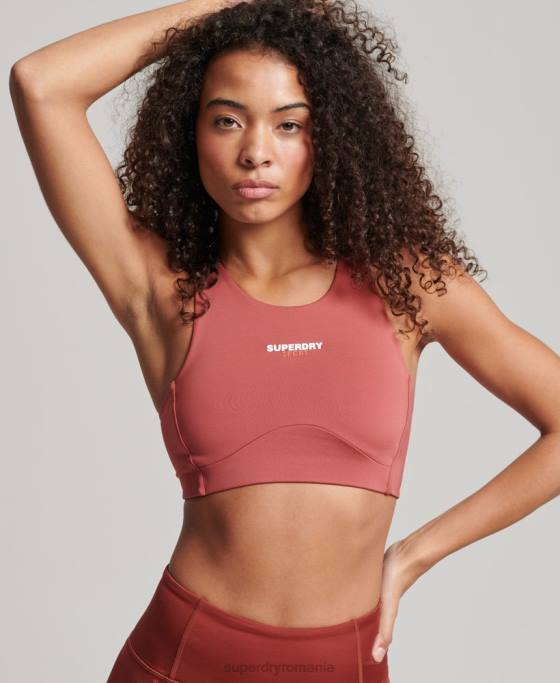 Superdry sutien activ de bază îmbrăcăminte maro femei JX0Z4173