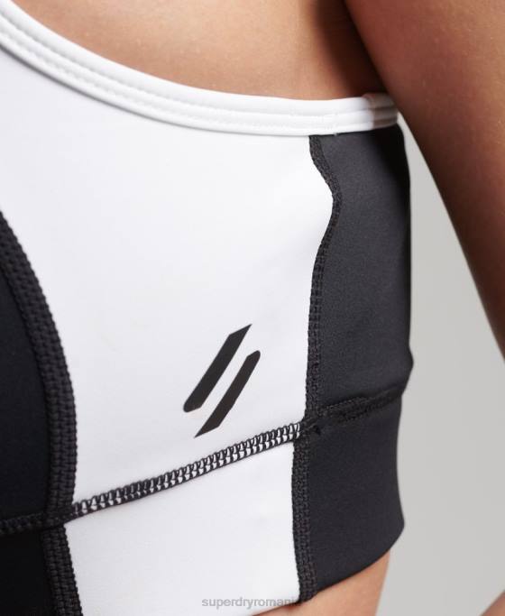 Superdry sutien asimetric de antrenament îmbrăcăminte negru femei JX0Z6346