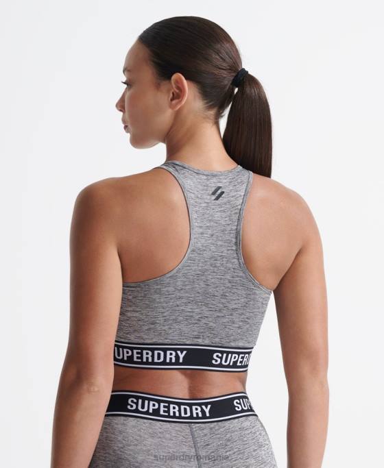 Superdry sutien cruce de antrenament îmbrăcăminte gri femei JX0Z4200