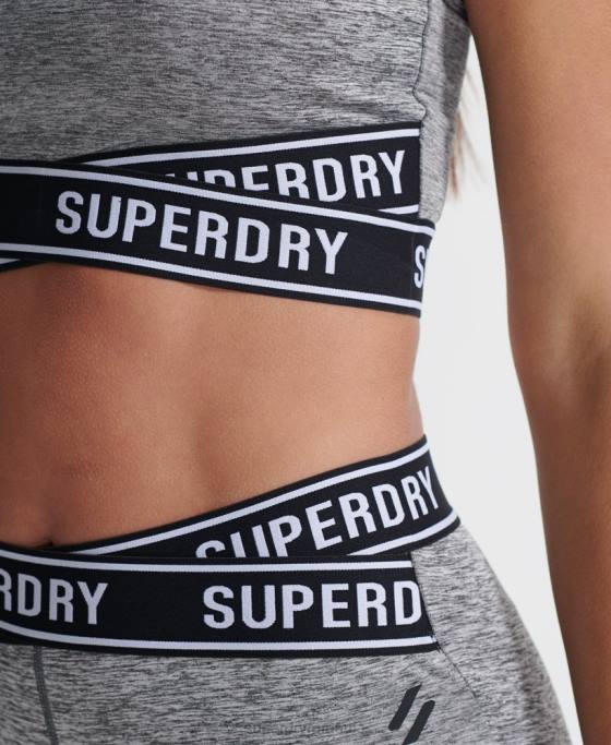 Superdry sutien cruce de antrenament îmbrăcăminte gri femei JX0Z4200