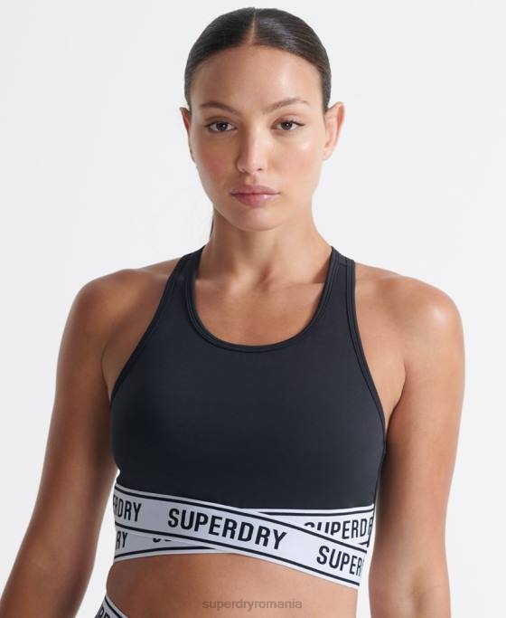 Superdry sutien cruce de antrenament îmbrăcăminte negru femei JX0Z4187