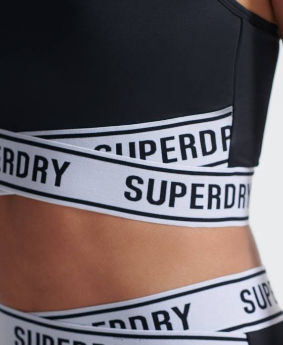 Superdry sutien cruce de antrenament îmbrăcăminte negru femei JX0Z4187
