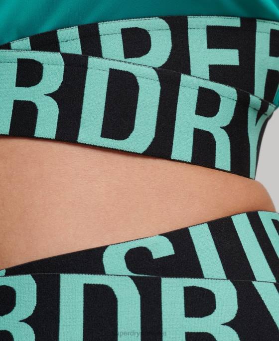 Superdry sutien cruce de antrenament îmbrăcăminte verde femei JX0Z6347