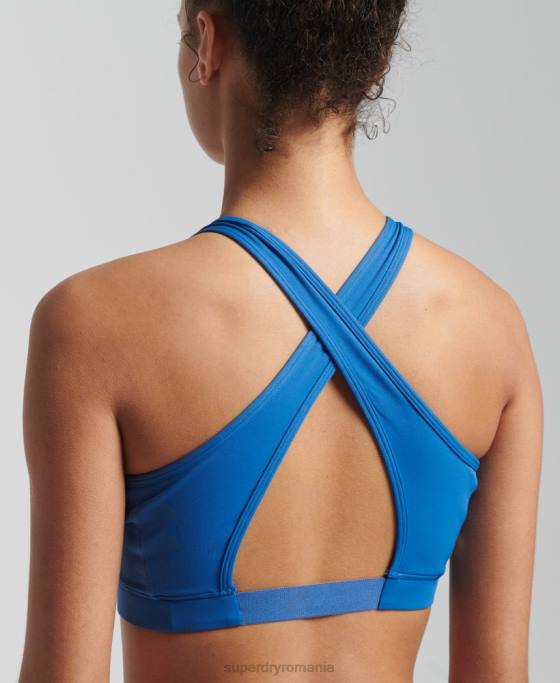 Superdry sutien cu impact mediu îmbrăcăminte albastru femei JX0Z6330