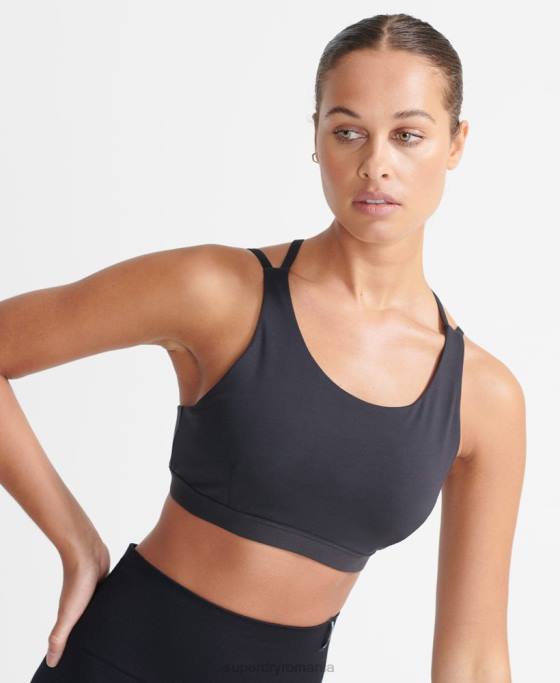 Superdry sutien cu spate încrucișat flex îmbrăcăminte negru femei JX0Z4209