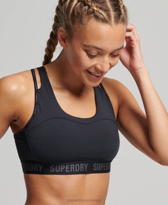 Superdry sutien de alergare îmbrăcăminte negru femei JX0Z6323