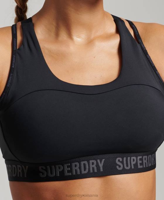 Superdry sutien de alergare îmbrăcăminte negru femei JX0Z6323