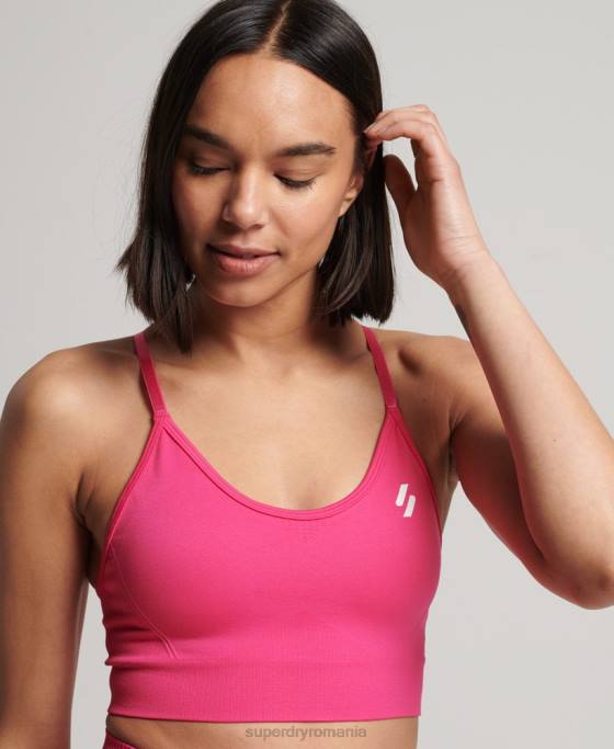 Superdry sutien de antrenament contur îmbrăcăminte roz femei JX0Z4196
