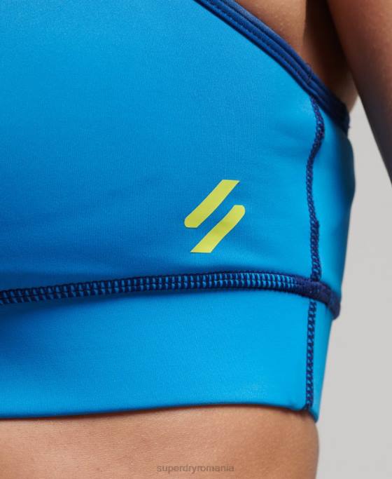 Superdry sutien esențial pentru antrenament îmbrăcăminte albastru deschis femei JX0Z6340
