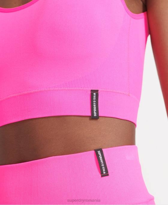 Superdry sutien flex fără cusături îmbrăcăminte roz femei JX0Z6356