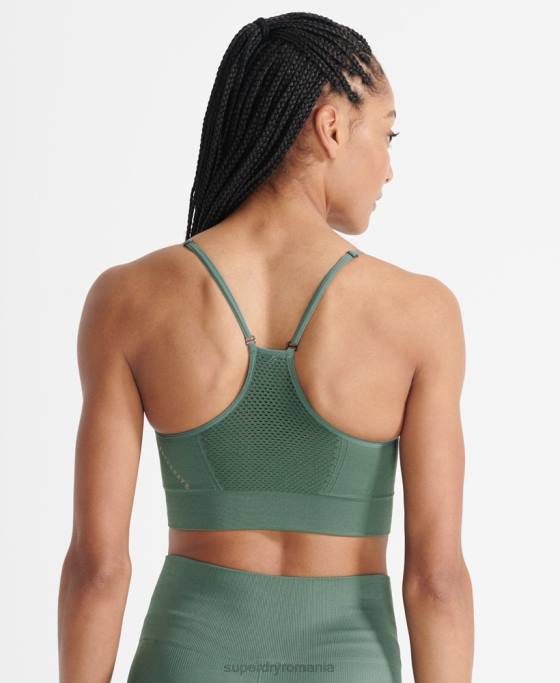 Superdry sutien sport de antrenament fără cusături îmbrăcăminte kaki femei JX0Z6351