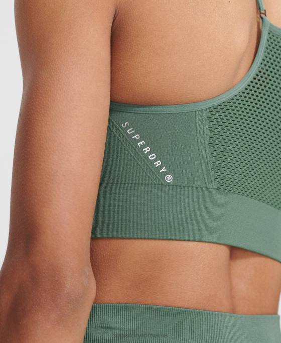 Superdry sutien sport de antrenament fără cusături îmbrăcăminte kaki femei JX0Z6351