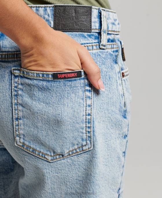 Superdry talie mijlocie tăiată scurt îmbrăcăminte albastru deschis femei JX0Z2161