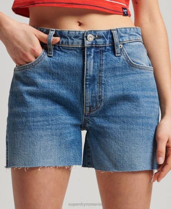 Superdry talie mijlocie tăiată scurt îmbrăcăminte albastru inchis femei JX0Z2212