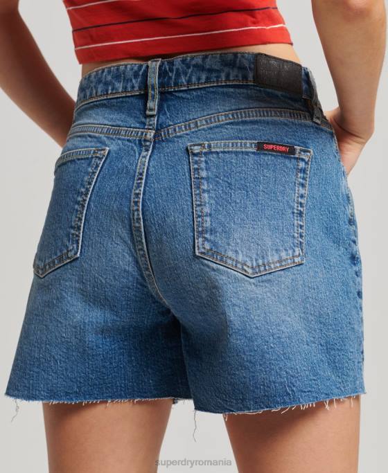 Superdry talie mijlocie tăiată scurt îmbrăcăminte albastru inchis femei JX0Z2212