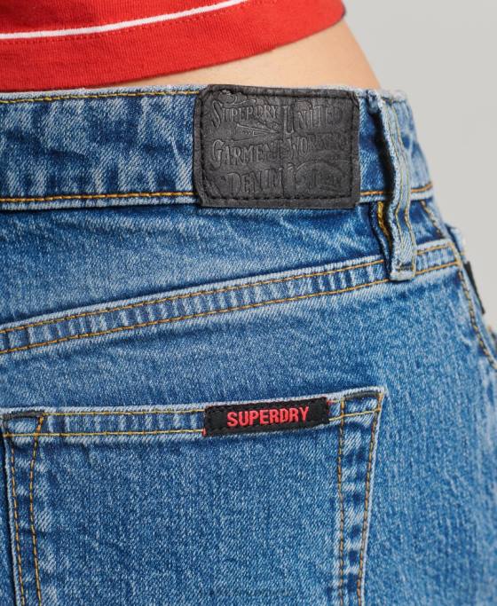 Superdry talie mijlocie tăiată scurt îmbrăcăminte albastru inchis femei JX0Z2212