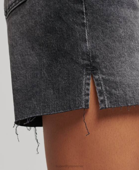 Superdry talie mijlocie tăiată scurt îmbrăcăminte negru femei JX0Z2158