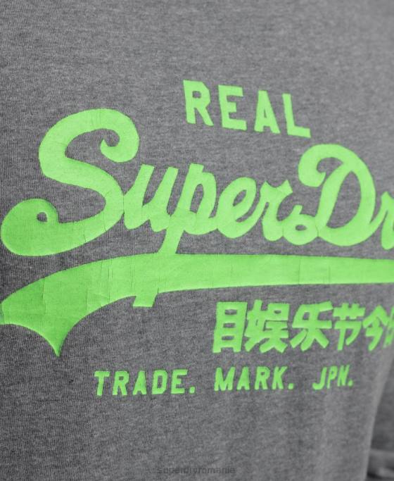 Superdry top clasic american logo vintage îmbrăcăminte gri bărbați JX0Z1553