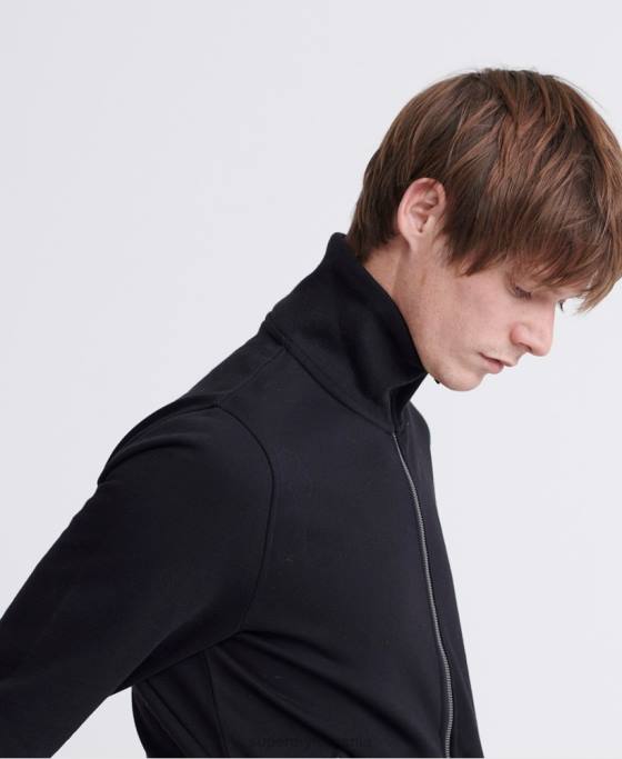 Superdry top colectiv loopback track îmbrăcăminte negru bărbați JX0Z876