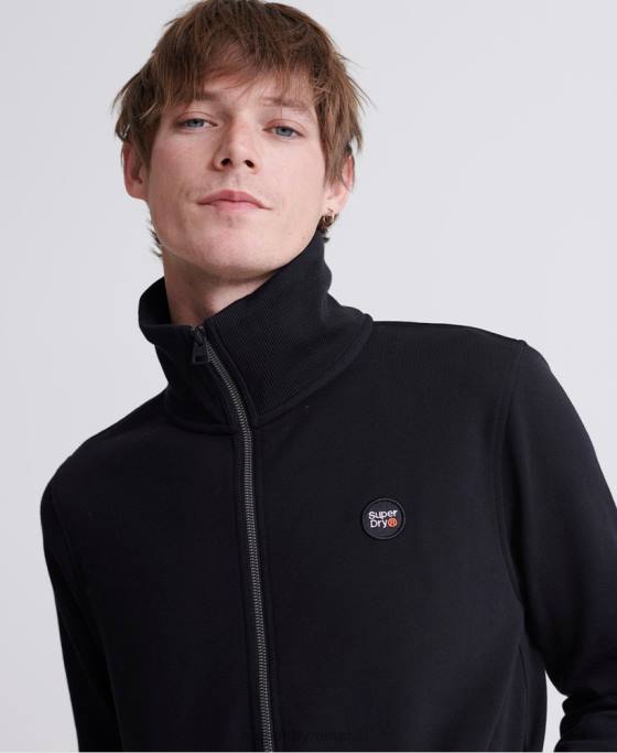 Superdry top colectiv loopback track îmbrăcăminte negru bărbați JX0Z876