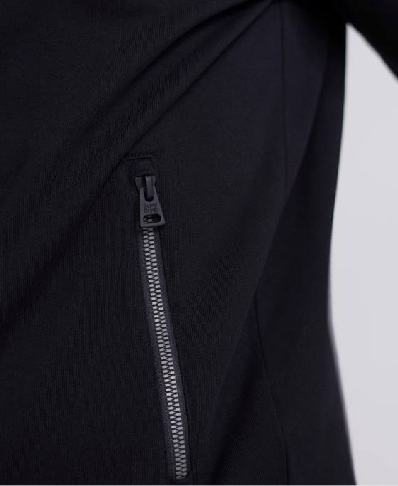 Superdry top colectiv loopback track îmbrăcăminte negru bărbați JX0Z876