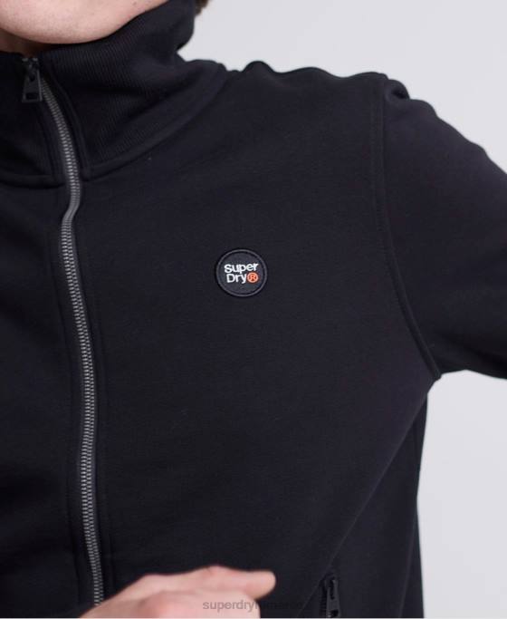 Superdry top colectiv loopback track îmbrăcăminte negru bărbați JX0Z876
