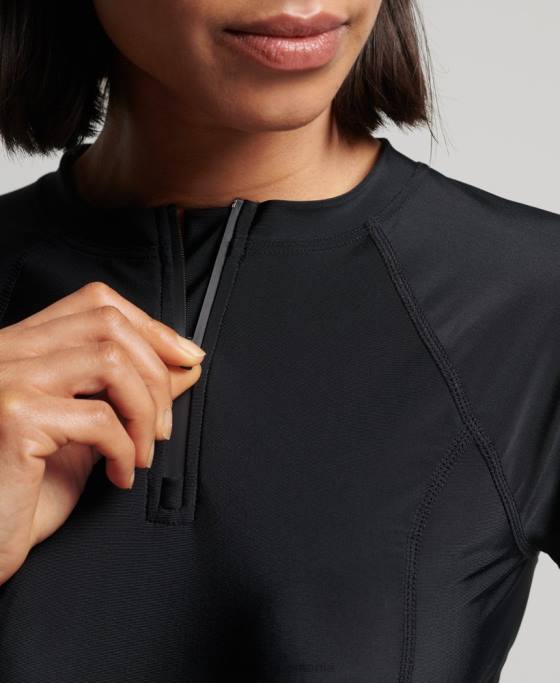 Superdry top cu erupție cutanată îmbrăcăminte negru femei JX0Z3234