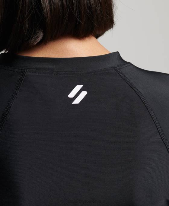 Superdry top cu erupție cutanată îmbrăcăminte negru femei JX0Z3234