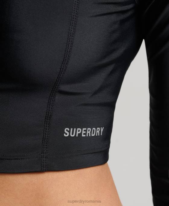 Superdry top cu erupție cutanată îmbrăcăminte negru femei JX0Z3234