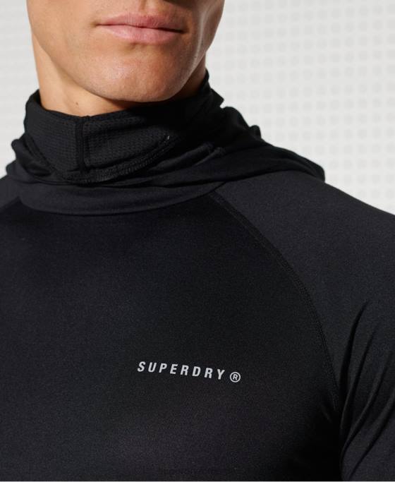 Superdry top cu glugă cu strat mijlociu îmbrăcăminte negru bărbați JX0Z1437