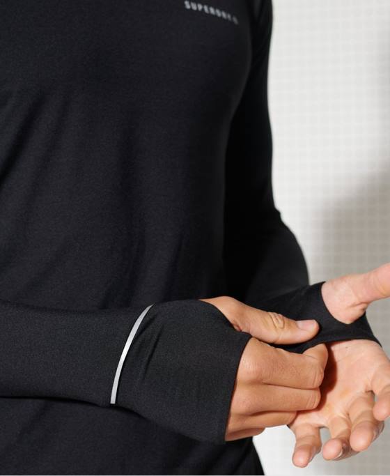 Superdry top cu glugă cu strat mijlociu îmbrăcăminte negru bărbați JX0Z1437