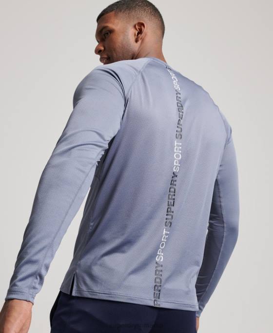 Superdry top cu gât fals tren îmbrăcăminte Violet bărbați JX0Z1407