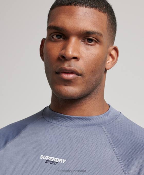 Superdry top cu gât fals tren îmbrăcăminte Violet bărbați JX0Z1407