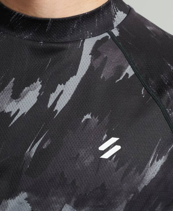 Superdry top cu gât fals tren îmbrăcăminte gri inchis bărbați JX0Z5357