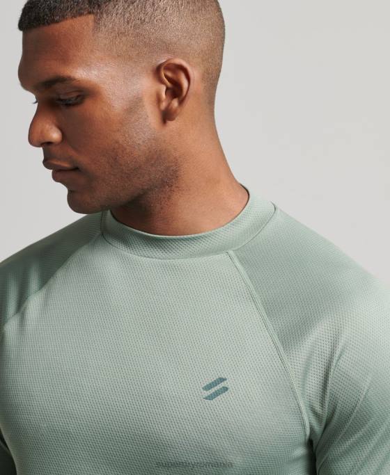 Superdry top cu gât fals tren îmbrăcăminte verde bărbați JX0Z5404