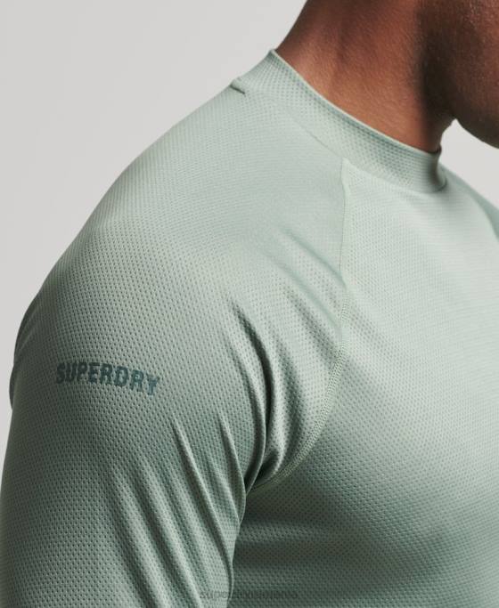 Superdry top cu gât fals tren îmbrăcăminte verde bărbați JX0Z5404