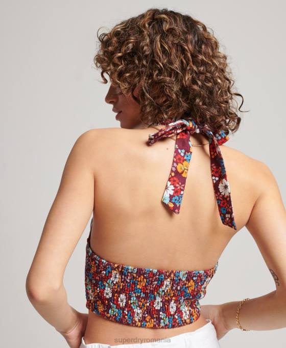 Superdry top cu halter vintage îmbrăcăminte multi femei JX0Z3007