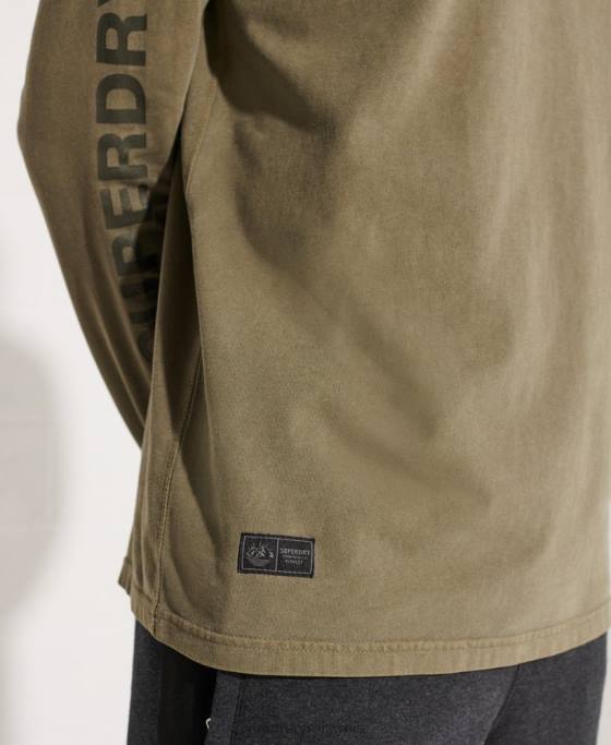 Superdry top cu mânecă lungă cu grafic expedition îmbrăcăminte verde bărbați JX0Z1576