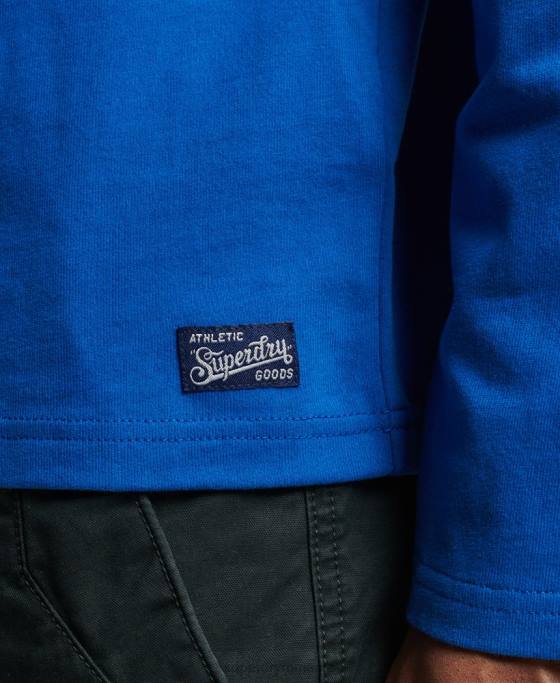 Superdry top cu mânecă lungă cu logo vintage îmbrăcăminte albastru bărbați JX0Z1565