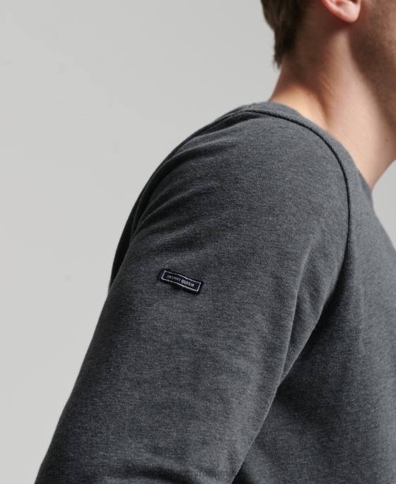 Superdry top cu mânecă lungă cu logo vintage îmbrăcăminte gri bărbați JX0Z1564