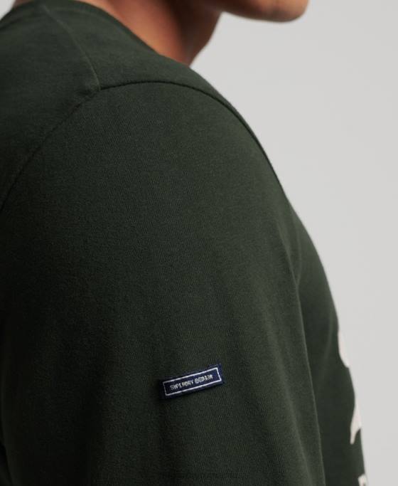 Superdry top cu mânecă lungă cu logo vintage îmbrăcăminte verde bărbați JX0Z1555